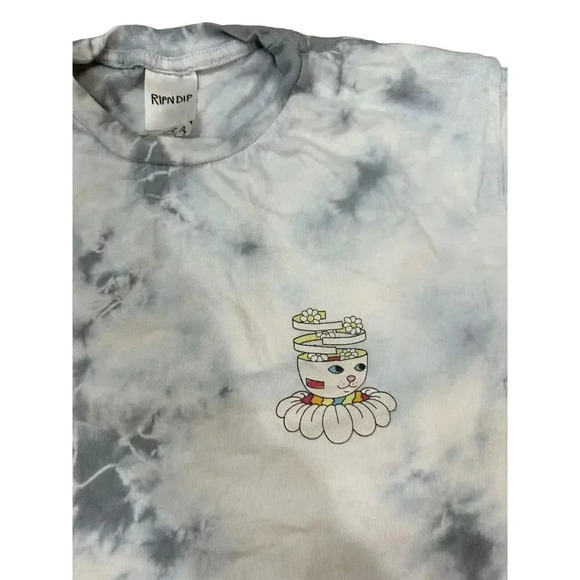 Ripndip Psychedelic Imagine Women's Blue Tie Dye Boyfriend T-Shirt Size Large - Picture 2 of 5